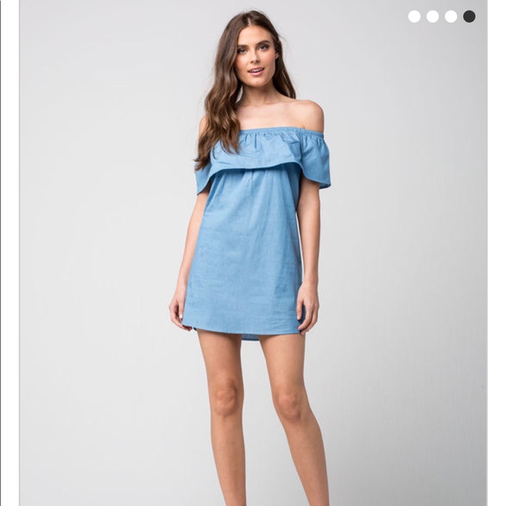 BNWT denim off shoulder dress